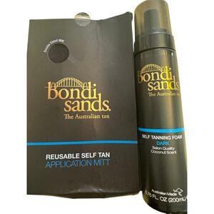 Bondi Sands Self Tanning Foam Dark and  Self-Tan Reusable Application Mitt NIB